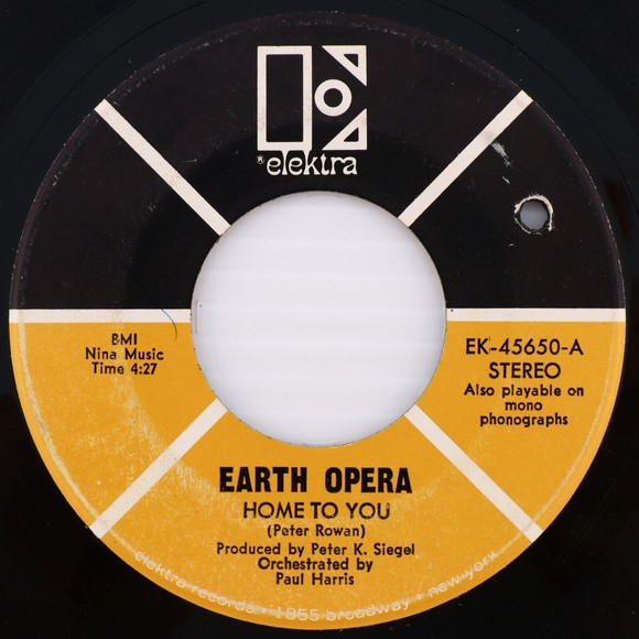 Earth Opera, Home To You/Alfie Finney 1969 Psyche 45 rpm Single Record EK-45650 - Picture 1 of 8